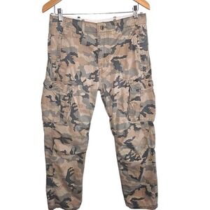 2013 Levi's Woodland Camouflage Cargo Pants Green 30x28 Utility Streetwear Camo